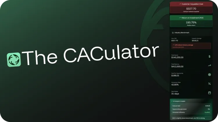 The CACulator – Customer Acquisition Cost & ROI Benchmarking Tool cover