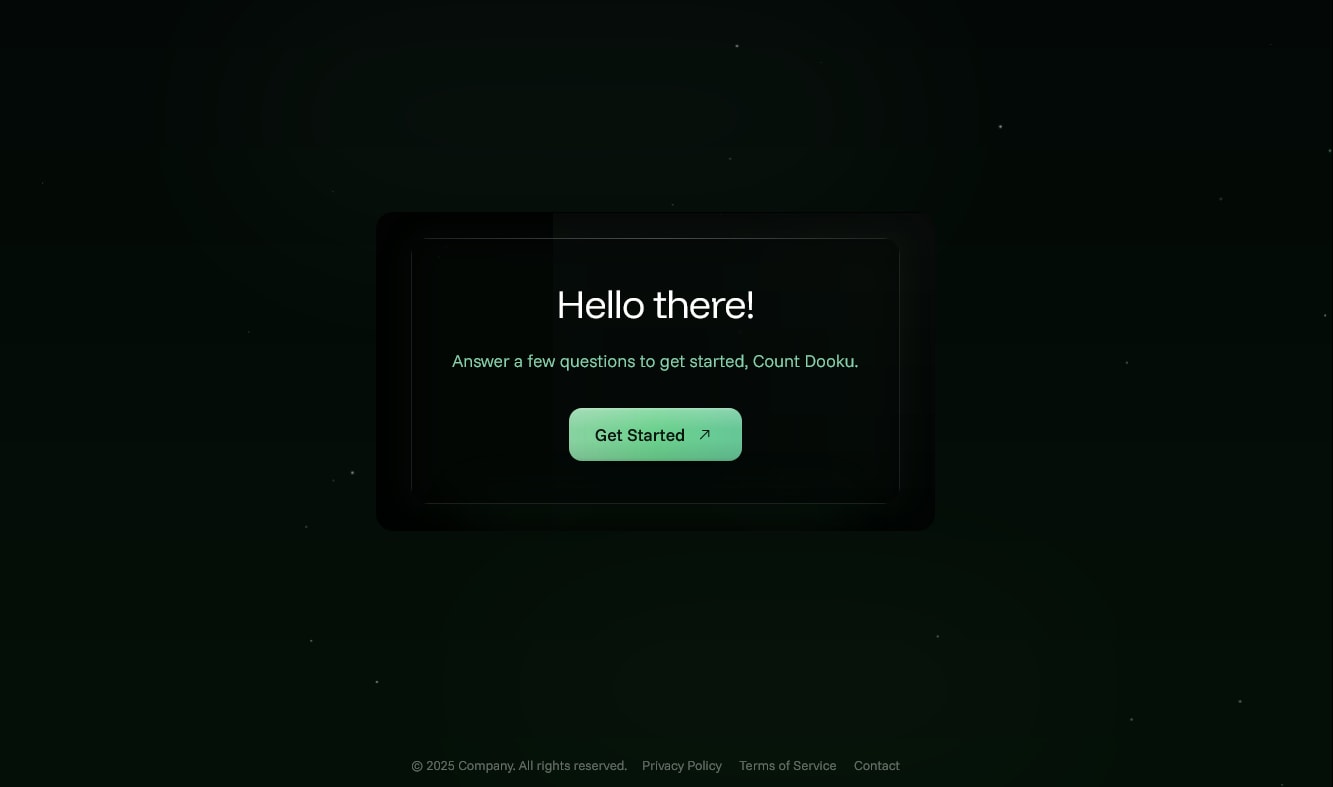 v0 AI-Styled Form Flow Template with glassmorphic UI and conversational interface