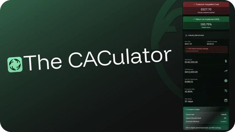 The CACulator – Customer Acquisition Cost & ROI Benchmarking Tool