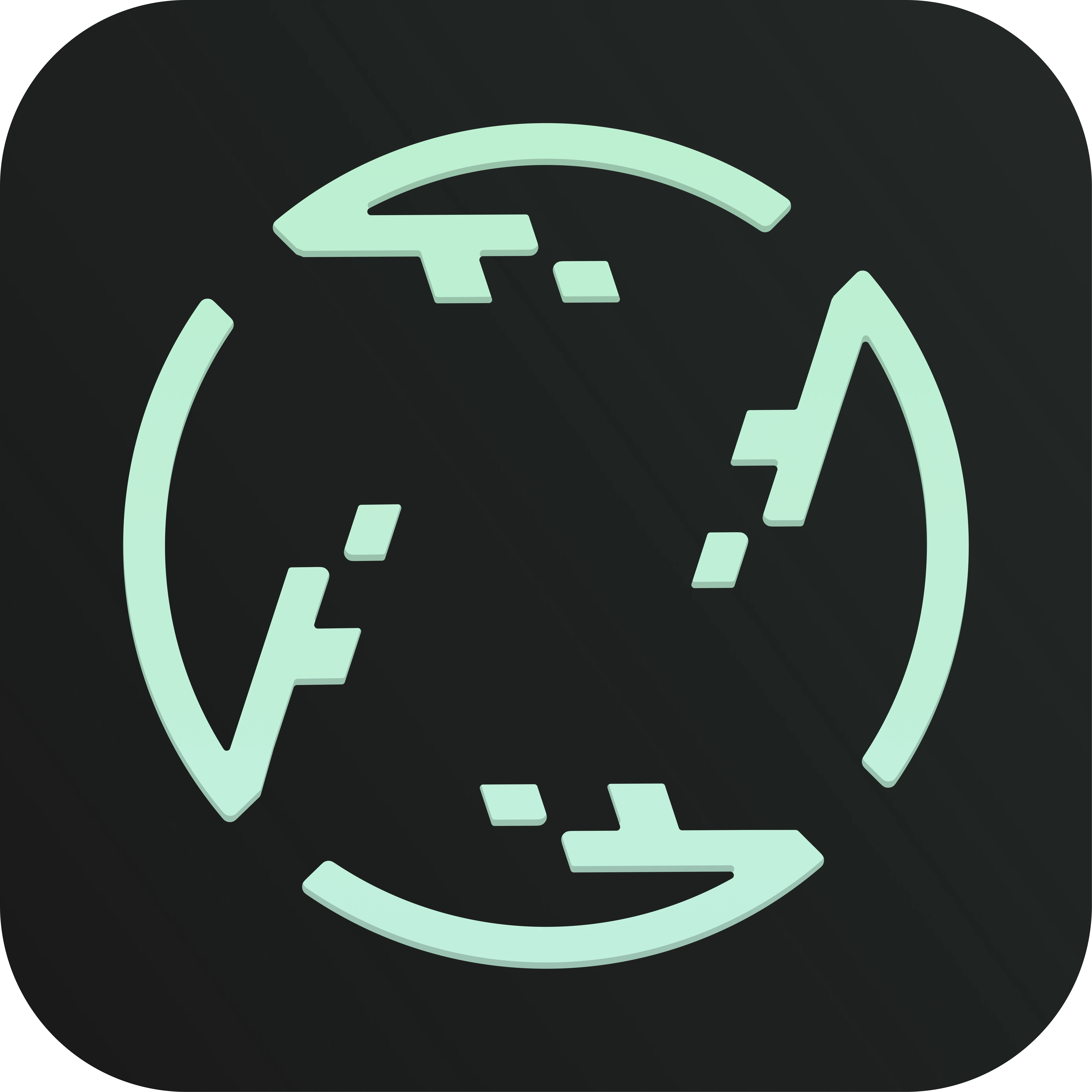 Flyweel mint app icon on dark